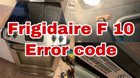 If your Frigidaire electric range senses that the temperature is going beyond acceptable limits, the F10 code will display and the range will automatically shut off to prevent damage. . What does f10 mean on a stove